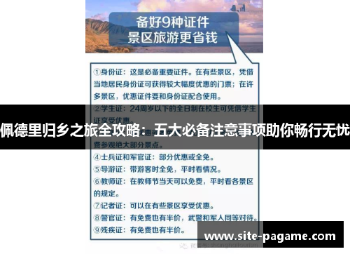 佩德里归乡之旅全攻略：五大必备注意事项助你畅行无忧